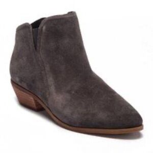 Susina Genuine Suede Gray Ankle Booties Size 8.5